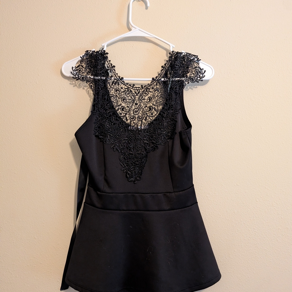 Blu Planet Black Lace Top